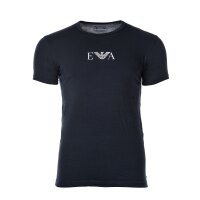 EMPORIO ARMANI Herren T-Shirt - Rundhals, Halbarm, Stretch Cotton, 2er Pack Marine S