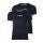 EMPORIO ARMANI Herren T-Shirt - Rundhals, Halbarm, Stretch Cotton, 2er Pack Marine S