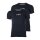 EMPORIO ARMANI Herren T-Shirt - Rundhals, Halbarm, Stretch Cotton, 2er Pack Marine L
