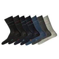 TOM TAILOR mens socks, 7-pack - 7-Days Box, gift box, stripes, small print