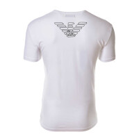 EMPORIO ARMANI Herren T-Shirt - Rundhals, Shirt, Halbarm, mit Logo Weiß XL