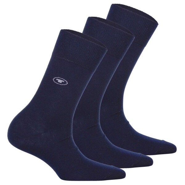 TOM TAILOR 3-Pack Womens Socks - Basic, unicoloured Navy 35-38 (UK 2,5-5)