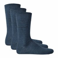 TOM TAILOR mens socks, 3 pack - basic, cotton blend, solid color