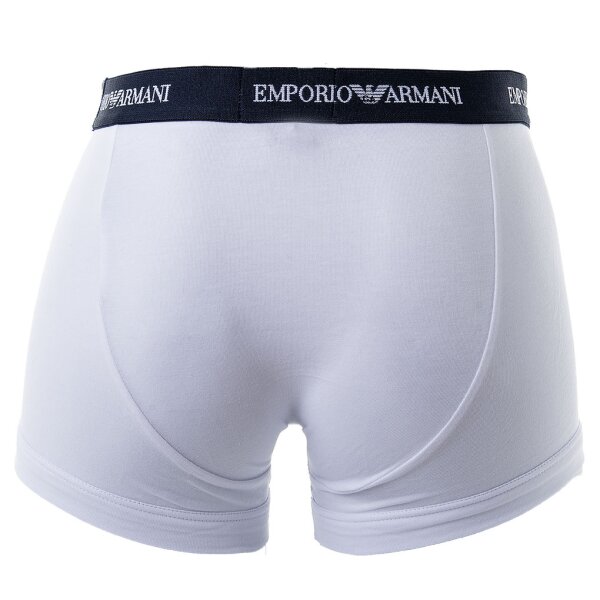 EMPORIO ARMANI Herren Boxershorts Vorteilspack - Basic Pants, Cotton Stretch Weiß M  3er Pack (1x3P)