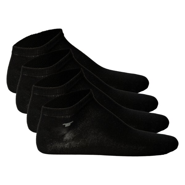 TOM TAILOR Unisex Socks, 4-Pack - Basic, Sneaker Socks, unicoloured Black 35-38