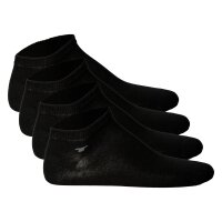 TOM TAILOR Unisex Socken, 4er Pack - Basic, Sneakersocken, einfarbig Schwarz 35-38
