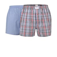 TOM TAILOR Herren Boxershorts, 2er Pack - Web-Shorts, Baumwolle, Poplin, kariert