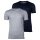 EMPORIO ARMANI Mens T-Shirt Pack of 2 - Crew Neck, Round Neck, Cotton Blue/Grey S (Small)