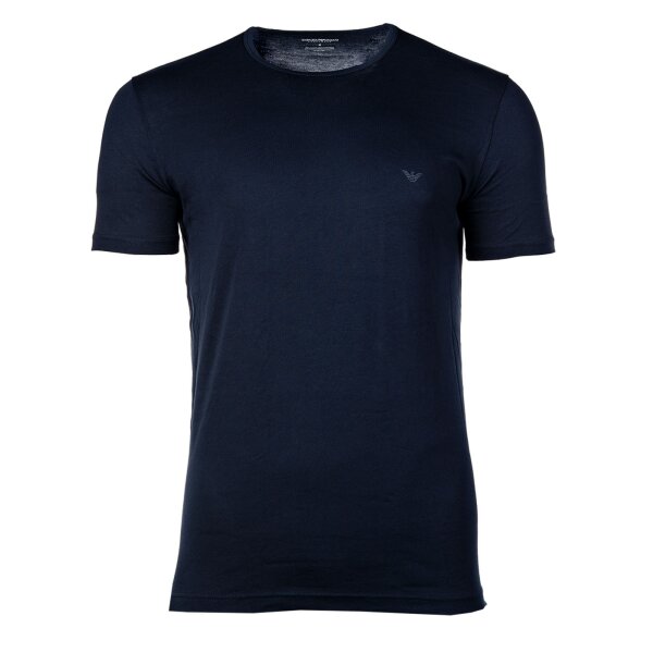 EMPORIO ARMANI Mens T-Shirt Pack - Crew Neck, Round Neck, Cotton Blue/Grey S (Small)