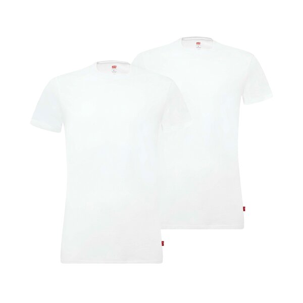 Levis Herren T-Shirts, Vorteilspack - Rundhals, Kurzarm, einfarbig Weiß S 2er Pack (1x2P)