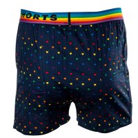 Happy Shorts Herren Web-Boxershorts - American Boxershorts Small Hearts XL