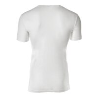 NOVILA Herren T-Shirt - V-Ausschnitt, Stretch Cotton, Fein-Single-Jersey Weiß S