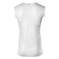 NOVILA Herren Unterhemd - Rundhals, ohne Arm, Natural Comfort, Interlock Weiß 2XL