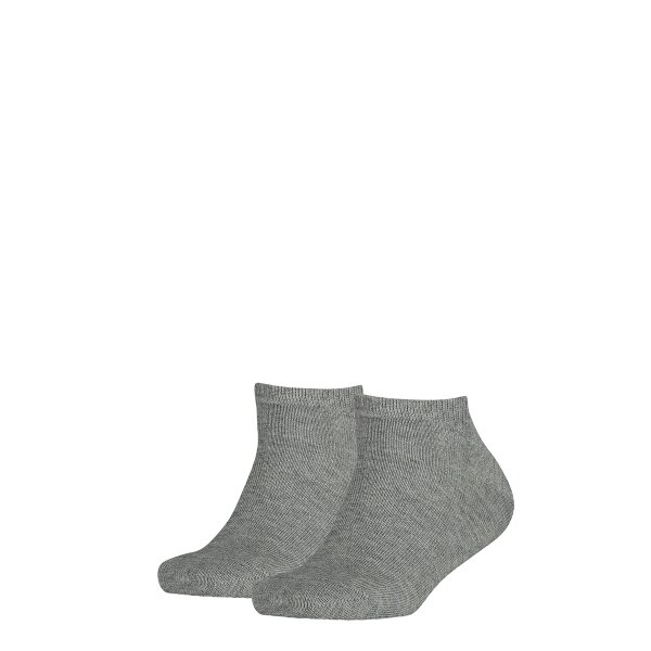 TOMMY HILFIGER Kinder Sneaker Socken, Vorteilspack - Teen, TH, Baumwolle, Uni, 23-42 Grau 35-38 2er Pack (1x2P)