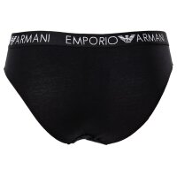 EMPORIO ARMANI Women Briefs 2-Pack - Briefs, Stretch Cotton, plain White/Black M (Medium)