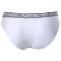 EMPORIO ARMANI Damen Briefs 2er Pack - Slips, Stretch Cotton, einfarbig Weiß/Schwarz XL