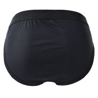 NOVILA Herren Sport-Slip - Natural Comfort, Feininterlock, Logo-Bund Schwarz L