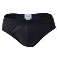 NOVILA Mens Sport Brief - Natural Comfort, fine interlock, logo waistband Black L (Large)