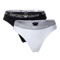 EMPORIO ARMANI Women Thongs 2-Pack - Slips, Stretch Cotton, plain