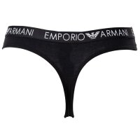 EMPORIO ARMANI Women Thongs 2-Pack - Slips, Stretch Cotton, plain Black XL (X-Large)