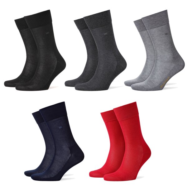 Burlington Mens Socks CARDIFF - Plain, short stocking, Logo, One Size, 40-46