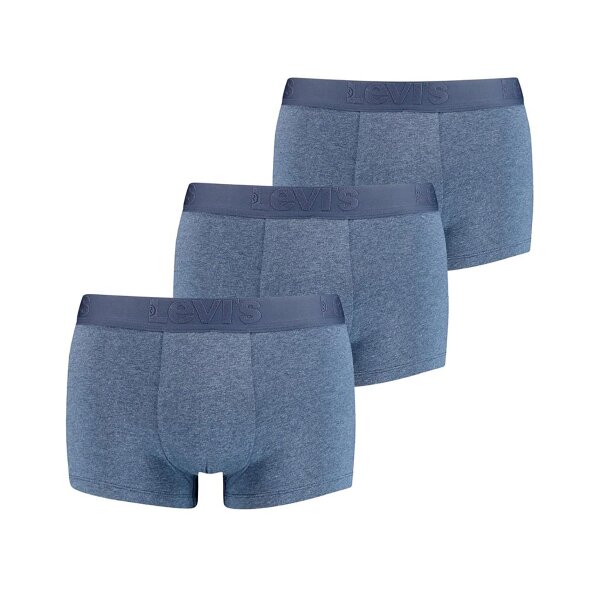LEVI´S Herren Trunks - Premium Trunks, Cotton Stretch, 3er Pack Blau XL
