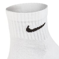 NIKE Unisex 3er Pack Sportsocken - Everyday, Cotton Cushioned Ankle, einfarbig Weiß 34-38