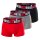DIESEL Mens Boxershorts - UMBX-DAMIENTHREEPACK, Trunks, 3 Pack Grey/black/red M (Medium)