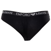 EMPORIO ARMANI Women Brazilian Briefs Pack - Slips, Stretch Cotton, plain Black L (Large)