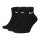 NIKE Unisex Pack Sports Socks - Everyday, Cotton Cushioned Ankle, unicoloured Black 34-38