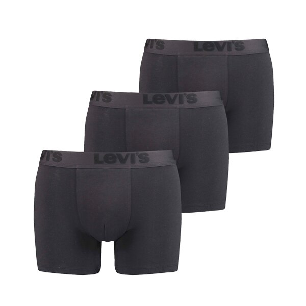 Levis Herren Boxer, Vorteilspack - Premium Boxer, Cotton Stretch Schwarz S 3er Pack (1x3P)