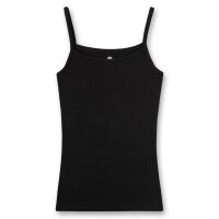 Sanetta Girls Undershirt, Pack of 2 - Shirt without Arms, Top Black 152