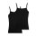 Sanetta Girls Undershirt, Pack of 2 - Shirt without Arms, Top Black 176