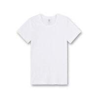 Sanetta Jungen T-Shirt, 2er Pack - Unterhemd, Basic, Organic Cotton Weiß 104