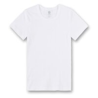 Sanetta Jungen T-Shirt, 2er Pack - Unterhemd, Basic, Organic Cotton Weiß 152