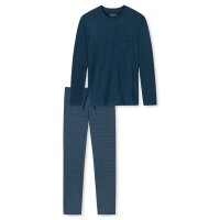 SCHIESSER mens pyjamas 2-piece set - long, round neck, cotton, patterned