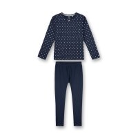 Sanetta Girls Pyjama Set - long, Children, 2-Piece, dotted, 140-176 Blue 140