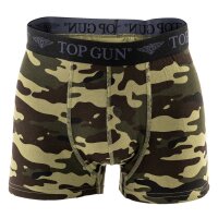 TOP GUN Herren Boxershorts - Unterwäsche, Stretch Cotton Briefs, 2er Pack Grün S