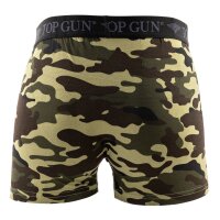 TOP GUN Herren Boxershorts - Unterwäsche, Stretch Cotton Briefs, 2er Pack Grün S