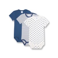 Sanetta Baby Body 3er Pack - Kurzarm Strampler mit Muster