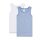 Sanetta Jungen Shirt 2er Pack- Unterhemd ohne Arm, Tanktop, gestreift Weiß/Blau 116