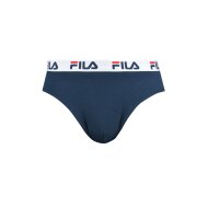 FILA Mens briefs - Briefs, logo waistband, urban, cotton stretch, plain, S-2XL Navy S (Small)