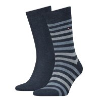 TOMMY HILFIGER Men Socks, Pack of 2 - Duo Stripe Sock, Stockings, Stripes, uni/striped