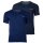 EMPORIO ARMANI Mens T-shirt, 2-pack - Short Sleeve, V-Neck, Stretch Cotton