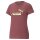 PUMA Damen T-Shirt - ESS+ Metallic Logo Tee, Rundhals, Kurzarm, uni