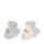 Steiff Baby Unisex Socken, 2er Pack - Bio-Baumwolle, Teddy-Motiv, uni/gestreift