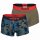 HUGO Herren Boxershorts, 2er Pack - TRUNK BROTHER PACK, Logo, Cotton Stretch
