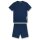Sanetta Jungen Schlafanzug - Pyjama, Baumwolle, Rundhals, Schriftzug, einfarbig, kurz