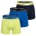 Happy Shorts Herren Boxer Shorts, 3er Pack - Retro Jersey, Logobund