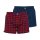 CECEBA Herren Web-Boxershorts, 2er Pack - Unterwäsche, Unterhose, Baumwolle, Logo, Karo, einfarbig